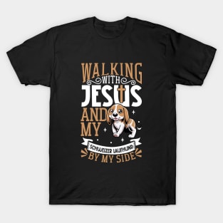 Jesus and dog - Swiss Hound T-Shirt